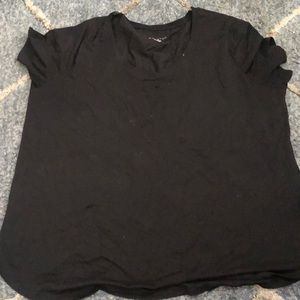 Short sleeve black drapey scoop neck tshirt ava & Viv 3x